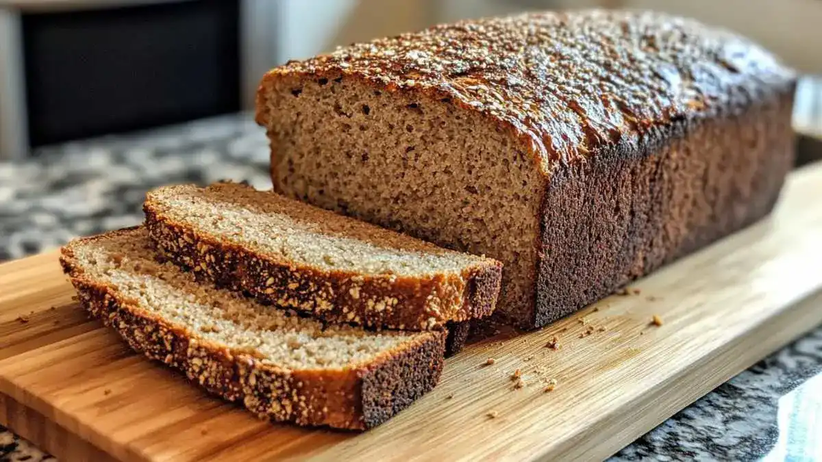 A single slice of bread with peanut butter and banana on top.