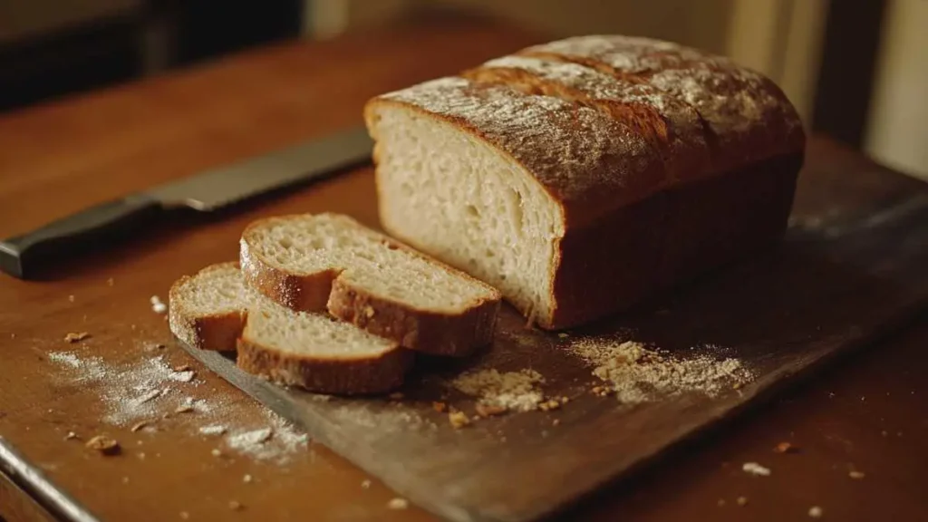 Various slices of bread including whole wheat, sourdough, and white