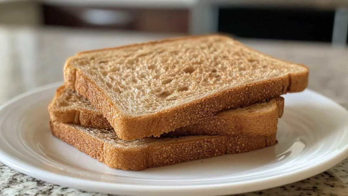 Freshly sliced bread on a wooden cutting board