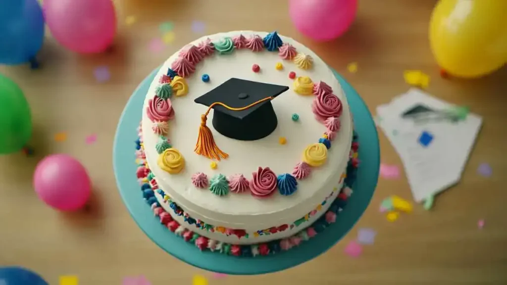 Graduation Cake 2025 decorated with congratulatory themes and elegant designs.