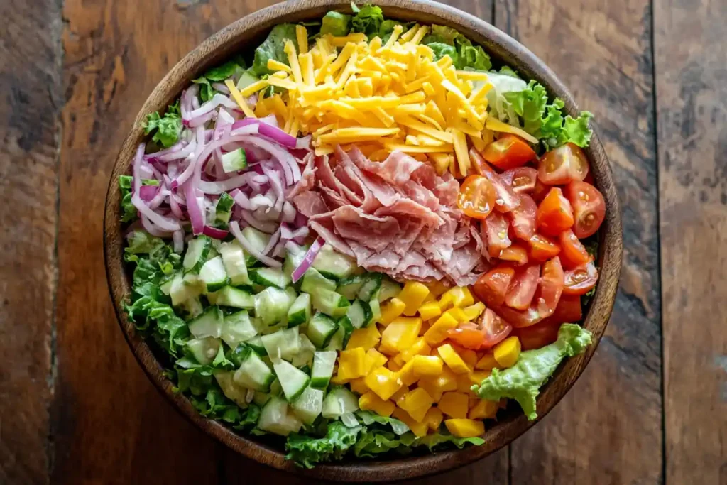 Healthy Grinder Salad served as a low-carb meal option