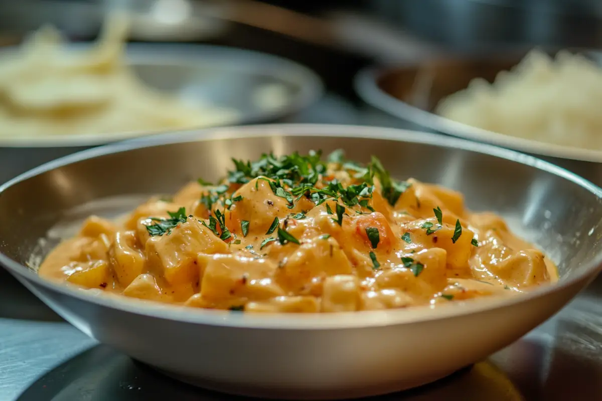 A creamy Marry Me Pasta dish with parmesan and fresh basil