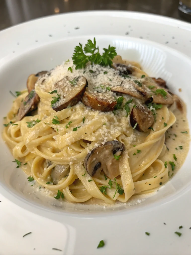 Creamy mushroom pasta