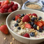 Overnight oats with berries