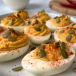 Pumpkin deviled eggs