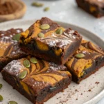Pumpkin swirl brownies