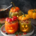 Spooky stuffed peppers